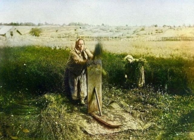 Цветные фотографии русской деревни в конце XIX века (15 фото)