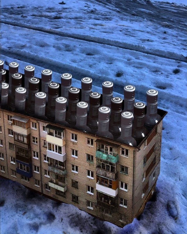 Художник нашел «применение» советским домам (15 фото)