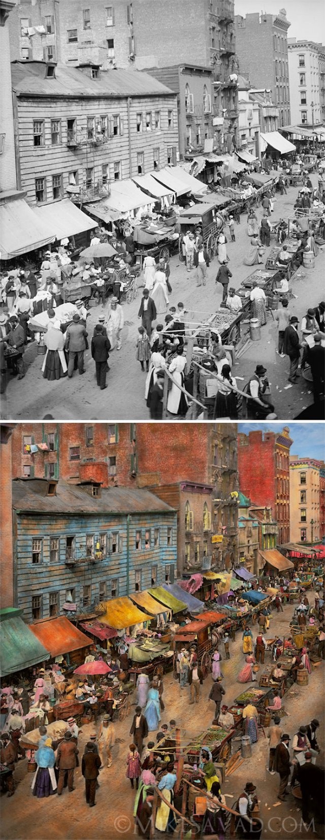 Фотограф раскрасил фотографии Нью-Йорка 1900-1940-х годов (20 фото)