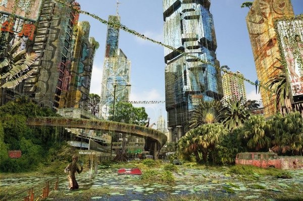 Художник Крис Морин-Эйтнер представил, как выглядели бы города, если бы человечество исчезло (20 фото)