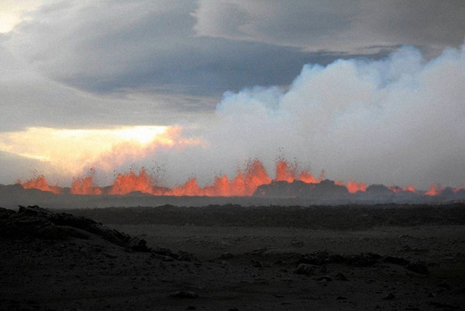 Проснувшийся вулкан Bardarbunga (15 фото)