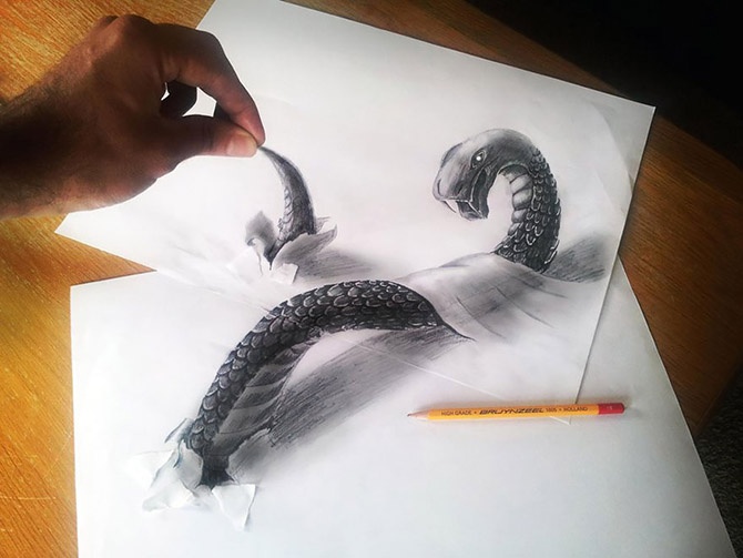 Лучшие карандашные 3D рисунки (33 фото)