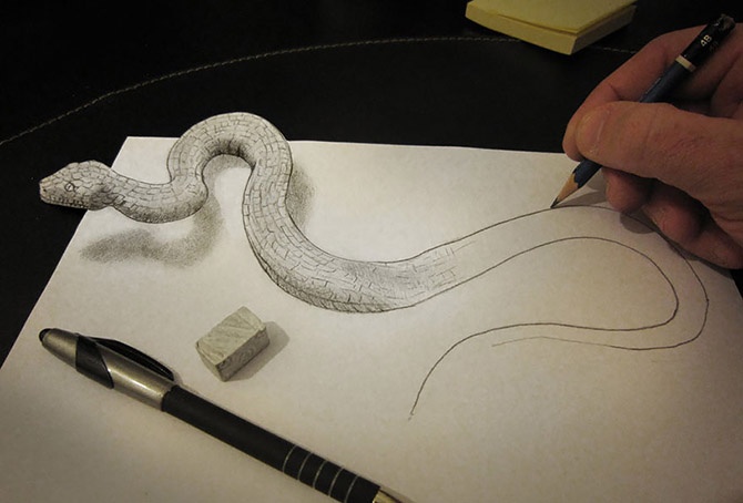 Лучшие карандашные 3D рисунки (33 фото)