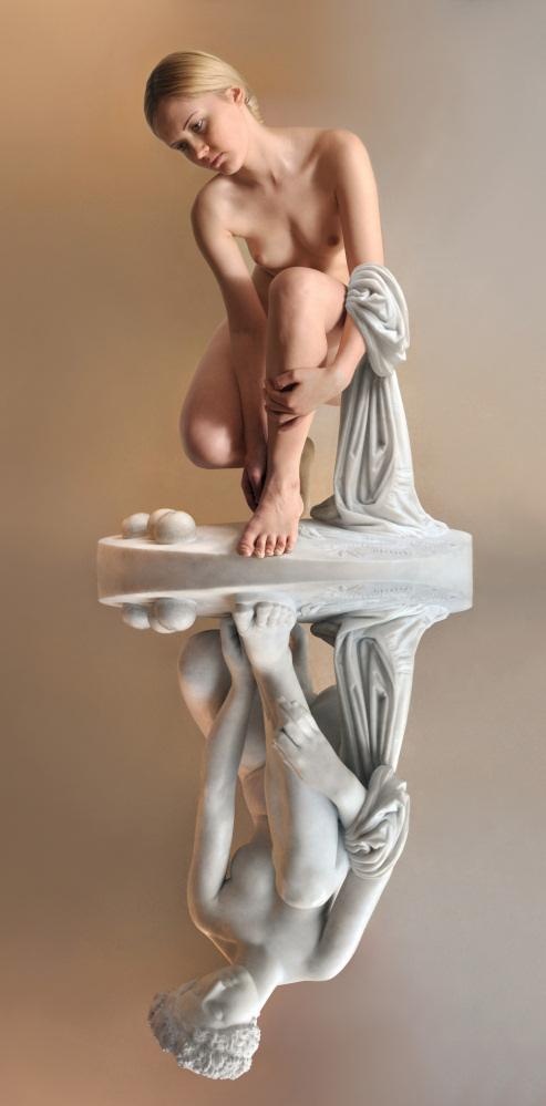 Живые эротические скульптуры в фотопроекте Николая Эндегора «Мрамор Лувра» (12 фото)