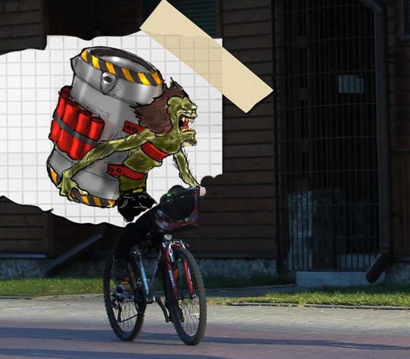 Веселые рисунки, преображающие прохожих (19 фото)