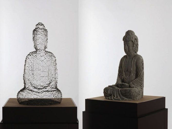 Удивительные скульптуры из бумаги от Хо Юн Шин (12 фото)