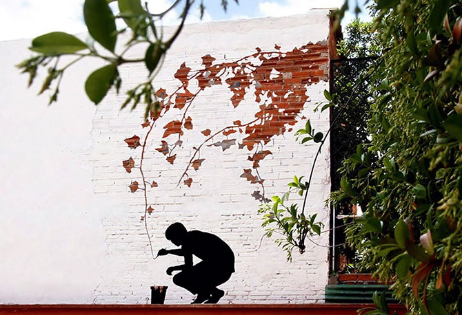Поэтичный стрит-арт испанского художника Pejac (18 фото)