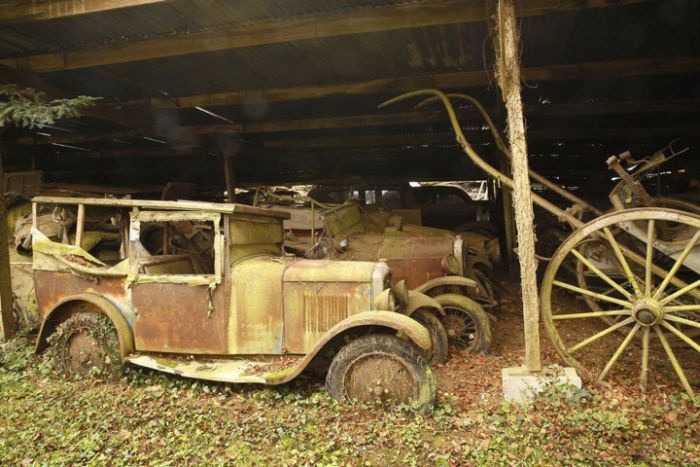 Франция: многомиллионная коллекция авто в заброшенных ангарах (21 фото)