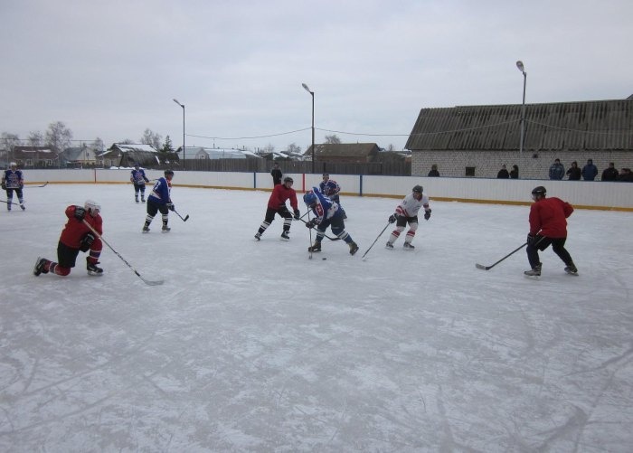 Настоящая хоккейная площадка, построенная непрофессионалами (42 фото)