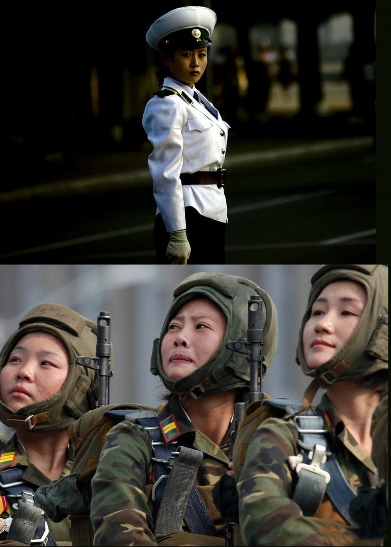 Девушки из Южной и Северной Корей