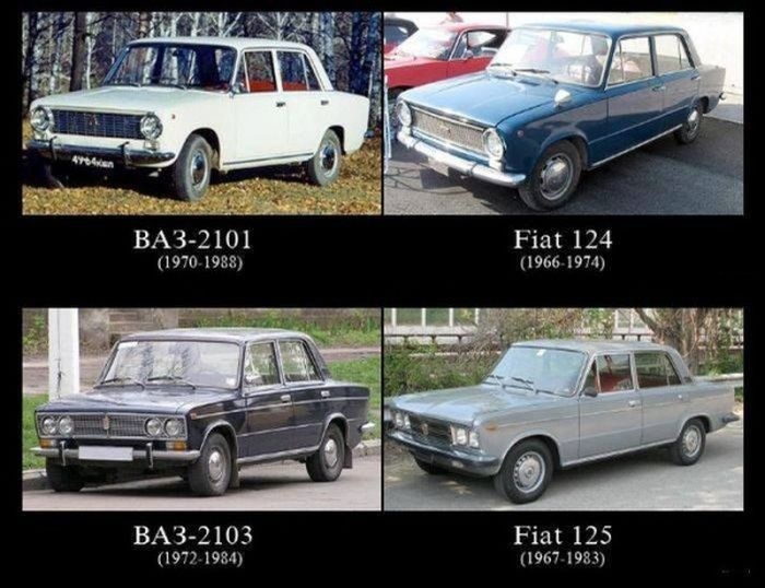 Иностранные прототипы советских машин