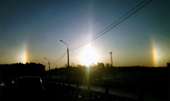 Над Челябинском появились сразу три Солнца (8 фото)