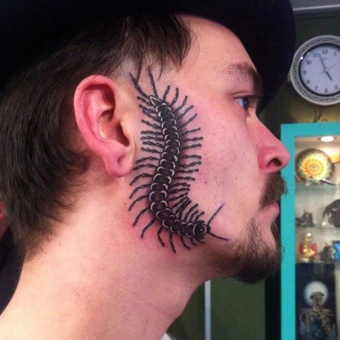 Странные татуировки на голове (21 фото)