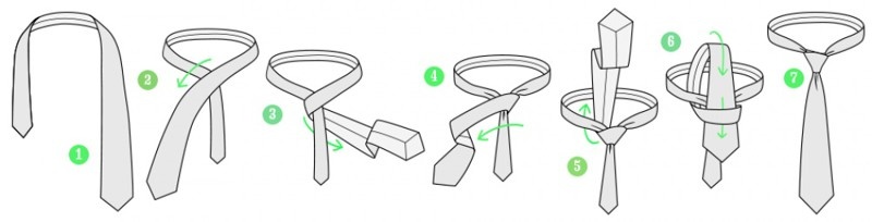 Наглядные схемы завязывания галстука