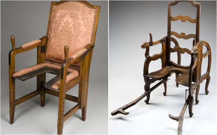 Кресла для рожениц прошлых веков (7 фото)