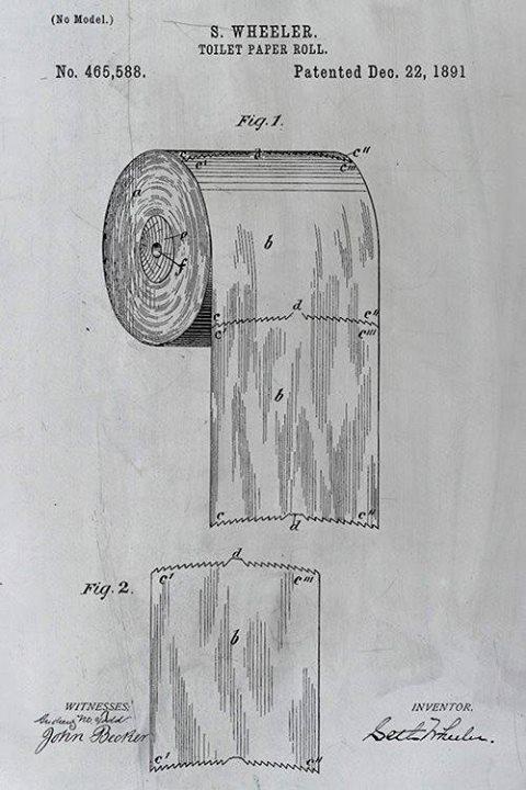 Патент на отрывной рулон туалетной бумаги