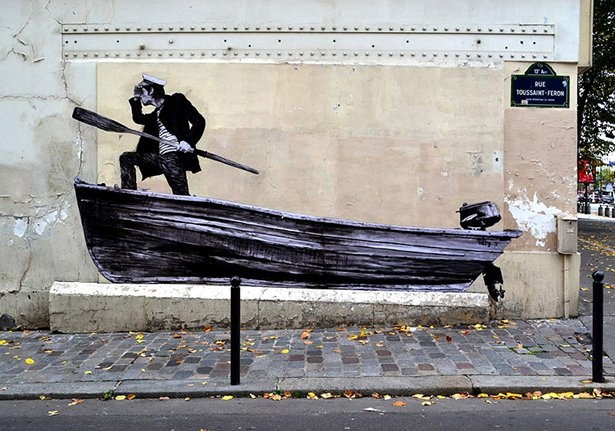 Парижский стрит-арт от Чарльза Лаваля (30 фото)