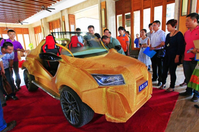 Первый китайский электромобиль, распечатанный на 3D-принтере (5 фото)