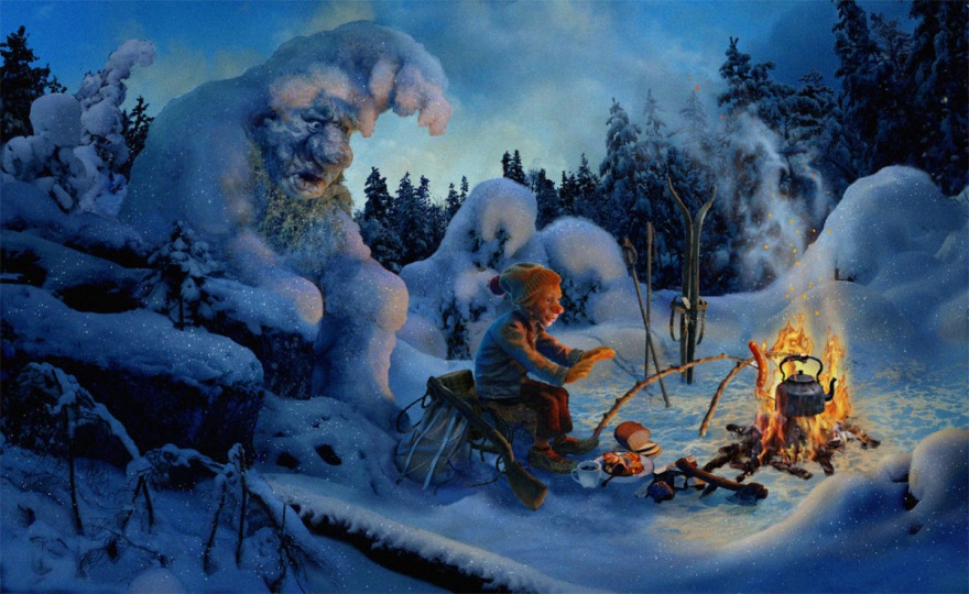 Картины с троллями художника из Норвегии Ивара Рёднингена (Ivar Rodningen) (20 картин)