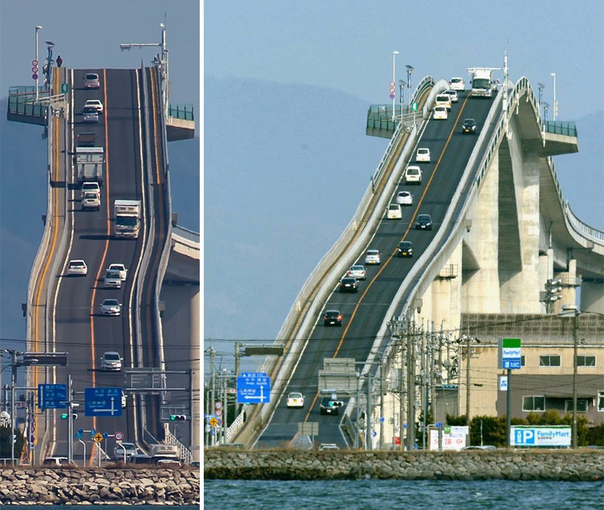 Необычный мост, похожий на американские горки (8 фотографий и 1 гифка)
