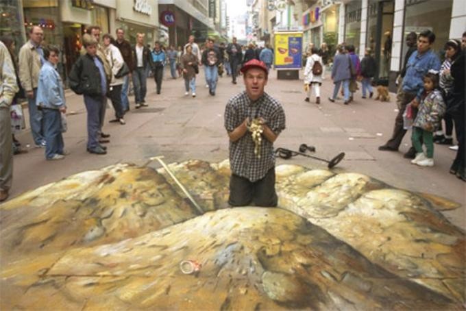 Классные рисунки уличных 3D-художников (35 фотографий)