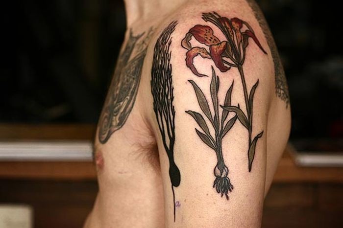 "Ботанические" татуировки (21 фото)