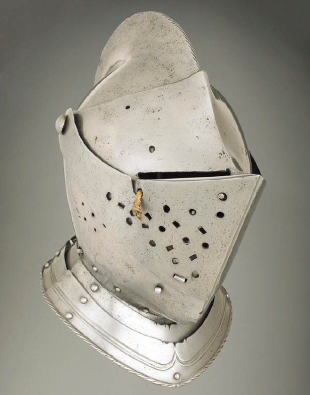 Шлемы немецких рыцарей шестнадцатого века (14 фото)