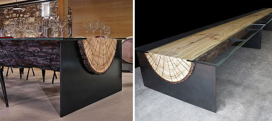 Примеры необычного дизайна столов (23 фото)
