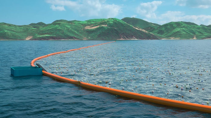 Новая система очистки океанской поверхности от пластикового мусора изобретена 20-летним студентом (10 фото)