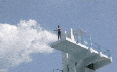 Неудачные прыжки в бассейне (16 гифок)