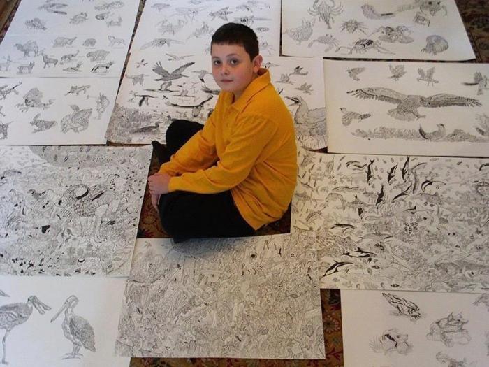 Невероятно хорошая техника рисунка 11-летнего мальчика (13 фото)