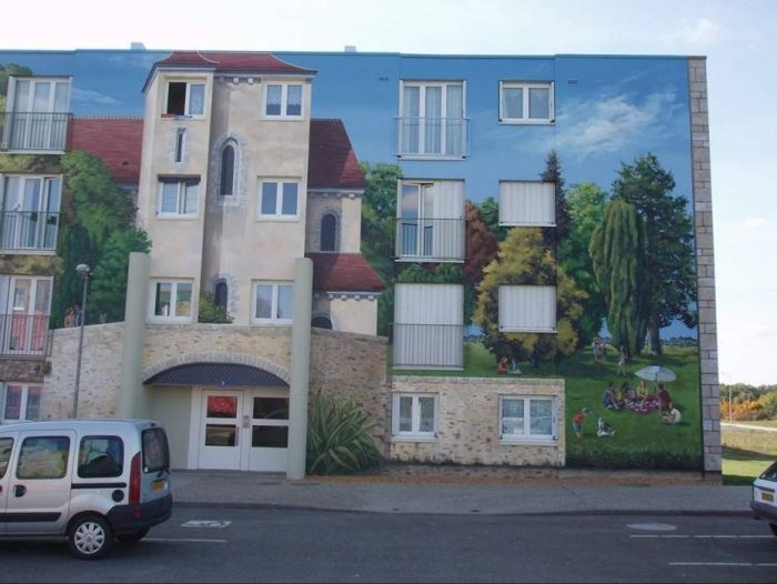 Рисунки на жилых домах