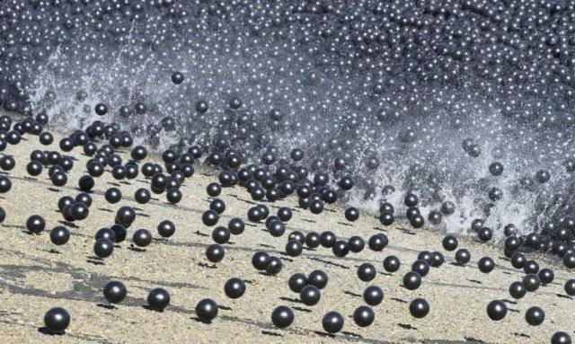 Выпустили 96 миллионов пластиковых шаров для защиты водохранилища
