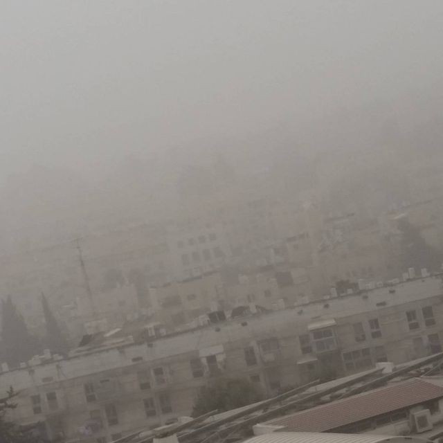 Песчаная буря в Израиле (21 фото)
