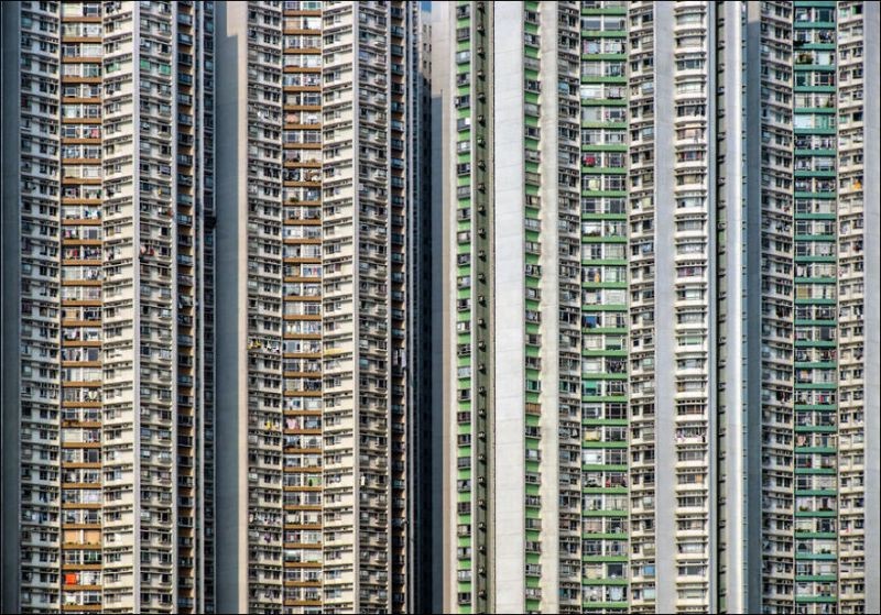 Многоэтажные дома Гонконга