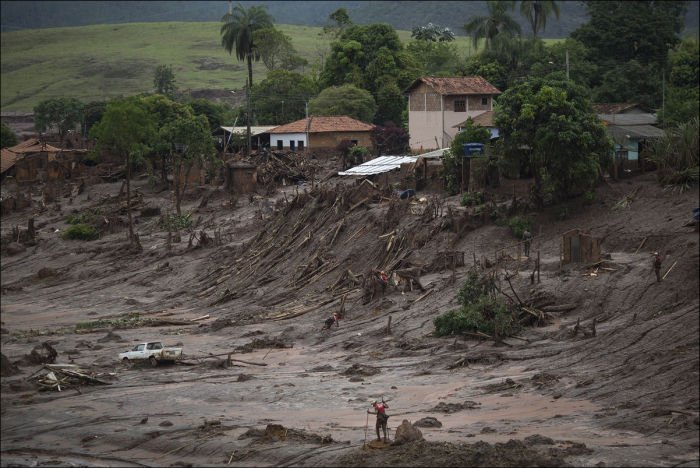 Бразильский городок после затопления