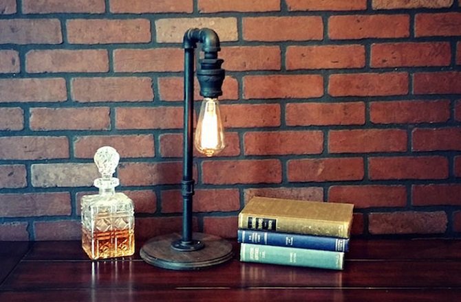 Коллекция настольных ламп в индустриальном стиле
