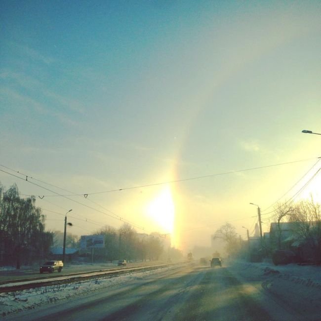 В небе над Челябинском появилось «три солнца»  (9 фото)