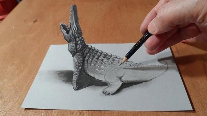 Невероятные трехмерные иллюзии, нарисованные простым карандашом