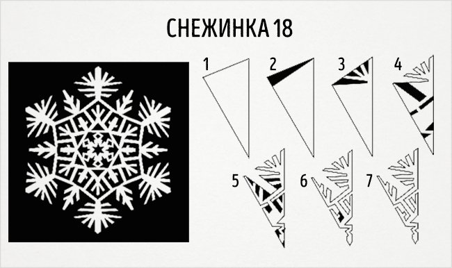 Интересные схемы снежинок из бумаги