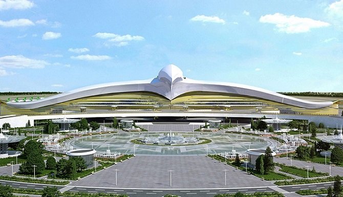Потрясающий аэропорт «Летящий сокол» строится в Туркменистане