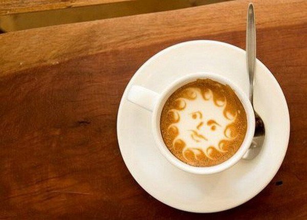 Кофе латте украшенные рисунками