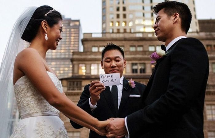 Прикольные свадебные фото (20 фото)