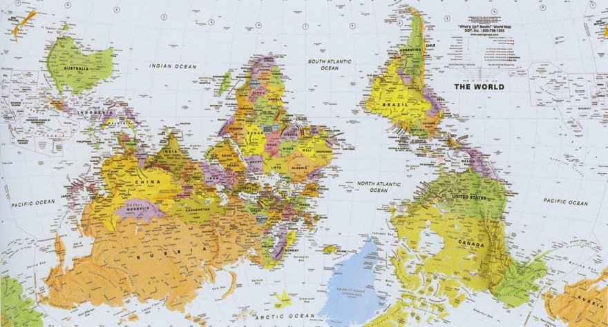 Как выглядят карты мира в разных странах