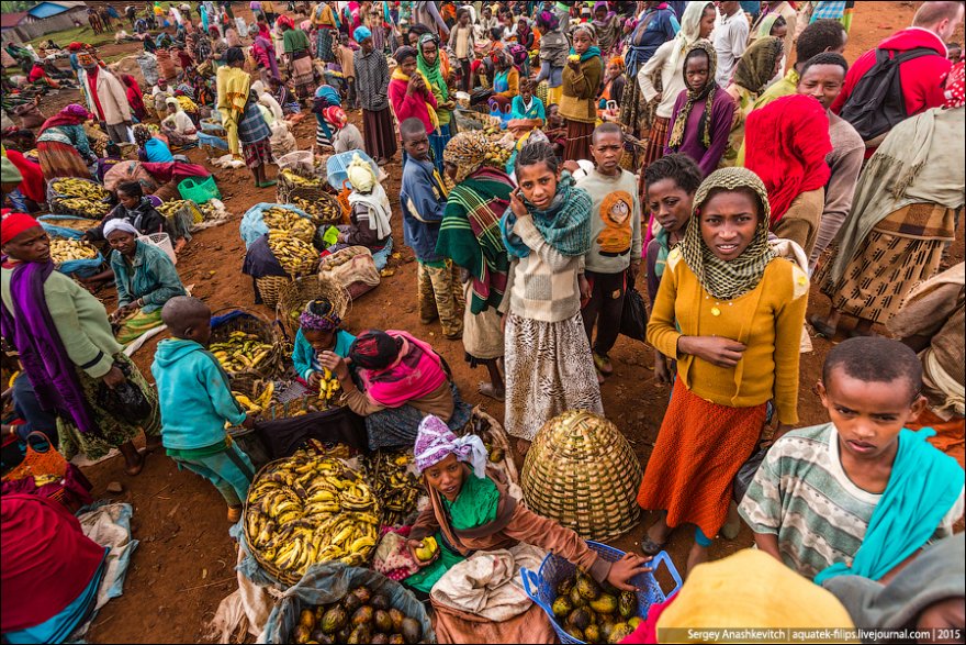 Колоритный рынок Эфиопии