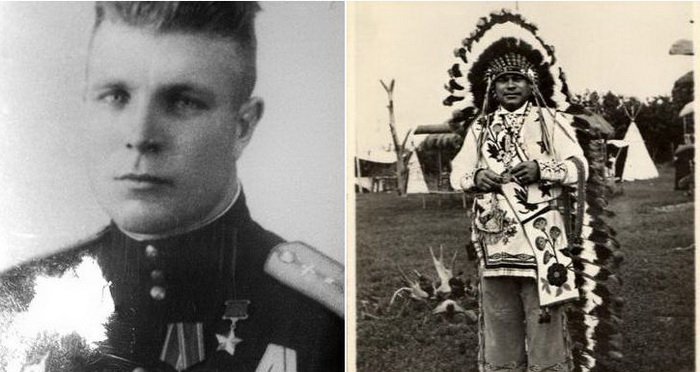 История советского летчика, ставшего вождем индейского племени (6 фото)