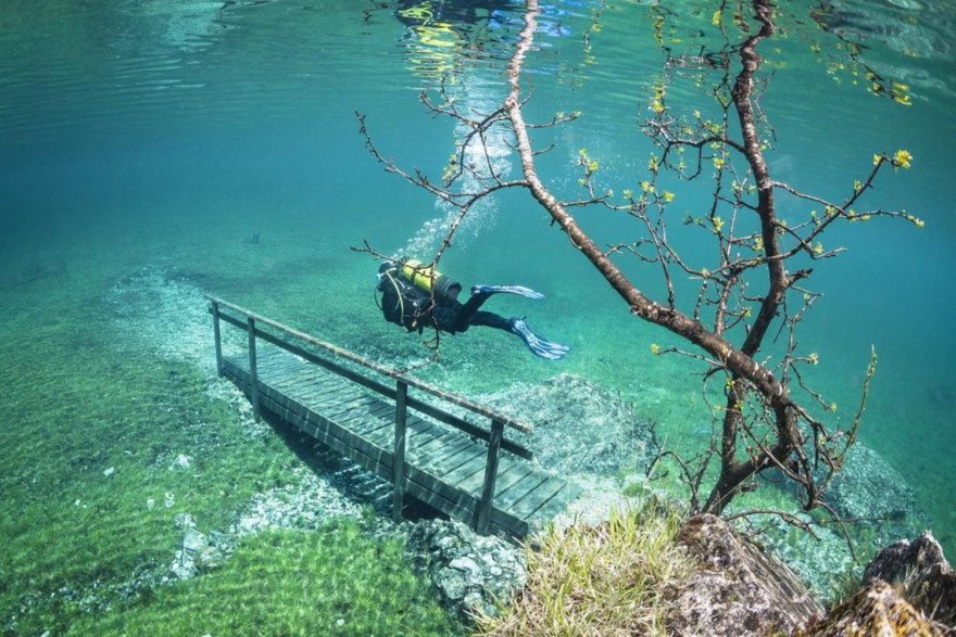 Парк, погруженный под воду