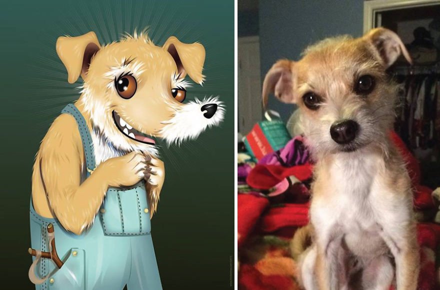 Рисунки домашних животных, созданные по описаниям их владельцев