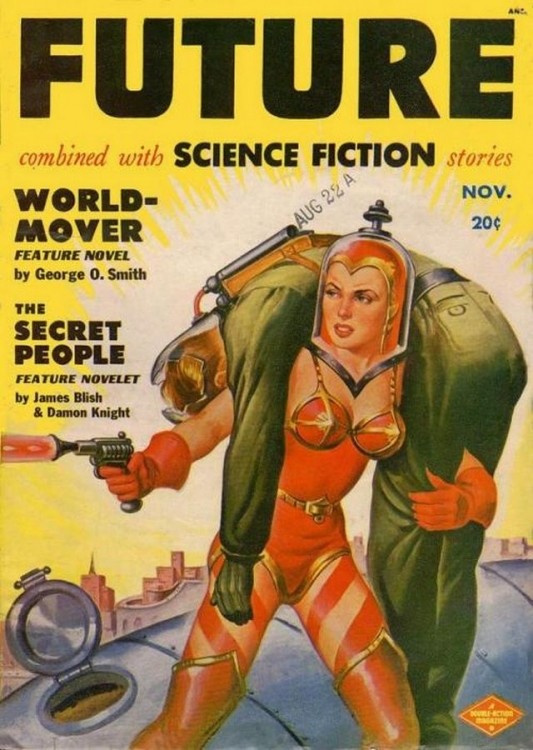 Обложки американских фантастических и приключенческих журналов (35 фото)