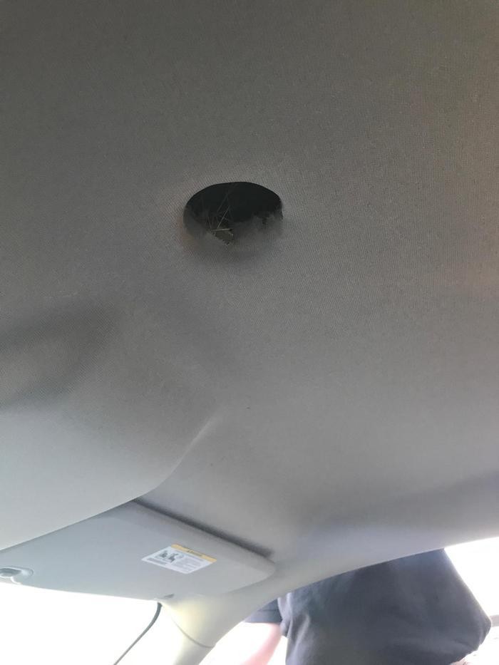 Не оставляйте в машине на жаре, различные спреи и аэрозоли (2 фото)